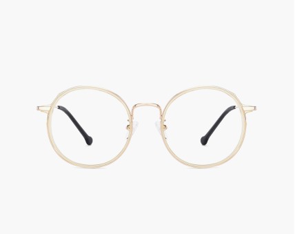 Unisex metal spectacle frame gold eye glasses