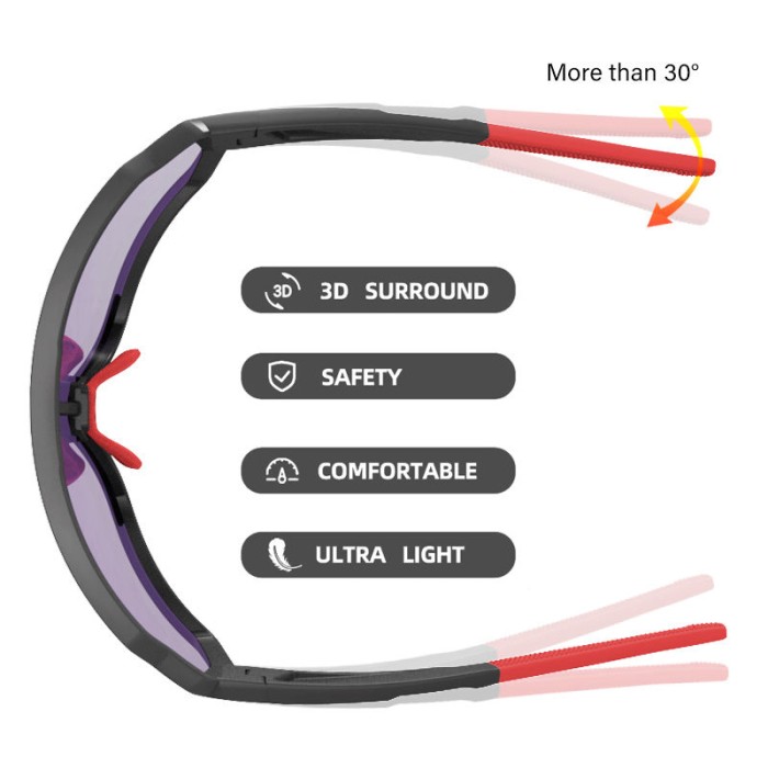 Polarized TR90 Ultra-Light Sports Sunglasses