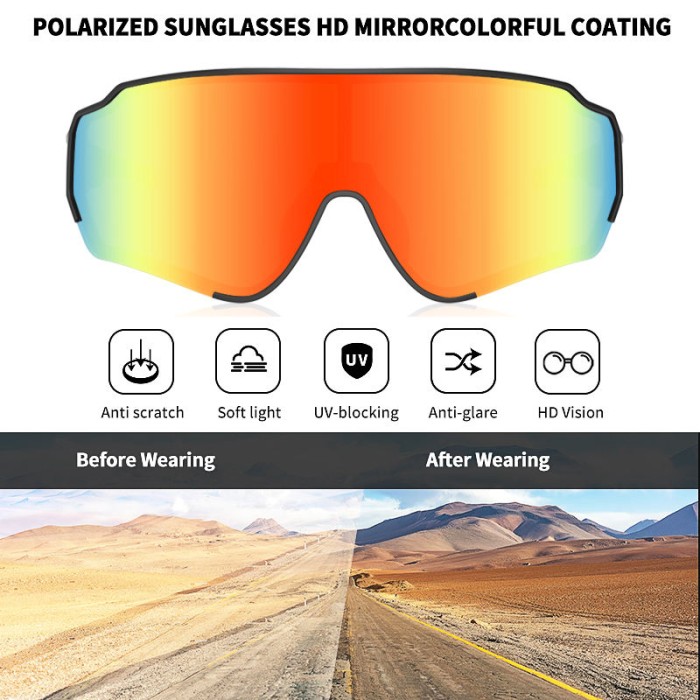 Polarized TR90 Ultra-Light Sports Sunglasses