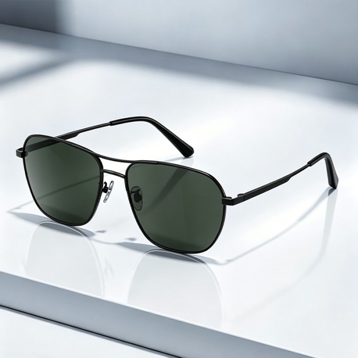 Metal Frame Full-Rim Sunglasses