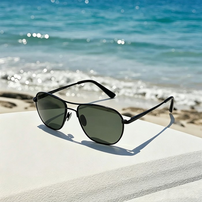 Metal Frame Full-Rim Sunglasses