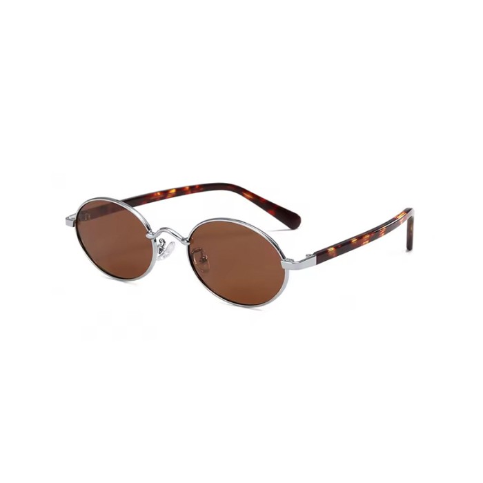 Classic Metal Frame Retro Round Polarized Sunglasses