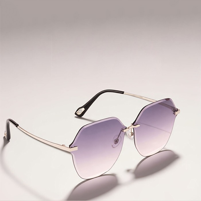 Women's Frameless Polygon Sunglasses