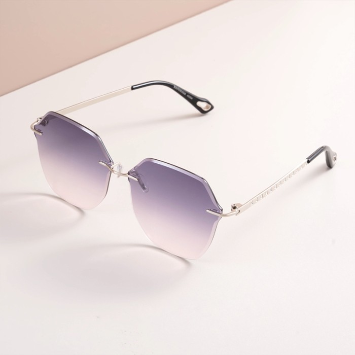 Women's Frameless Polygon Sunglasses