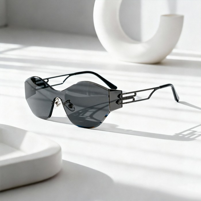 Avant-Garde One-Piece Frameless Sunglasses