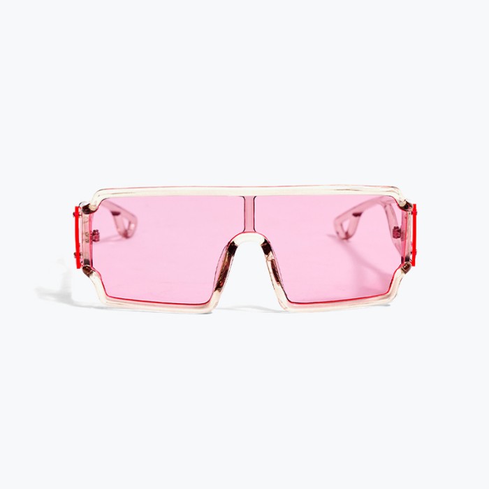 Color-Blocking Oversized Frame Sunglasses
