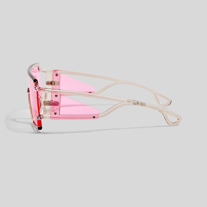 Color-Blocking Oversized Frame Sunglasses