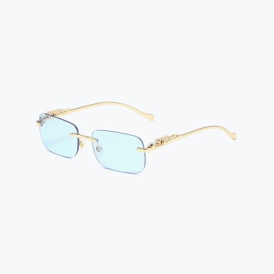 Metal Retro Rimless Sunglasses