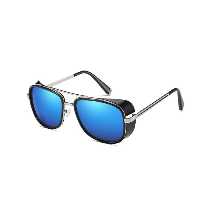 Sporty Titanium Oval Sunglasses