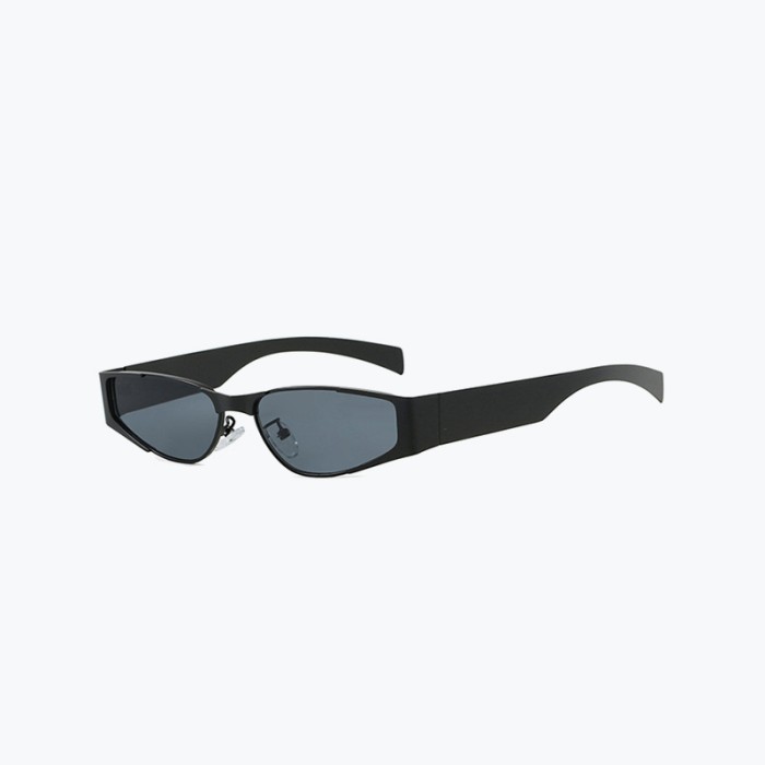 Ultra Narrow Frame Metal Punk Style Sunglasses