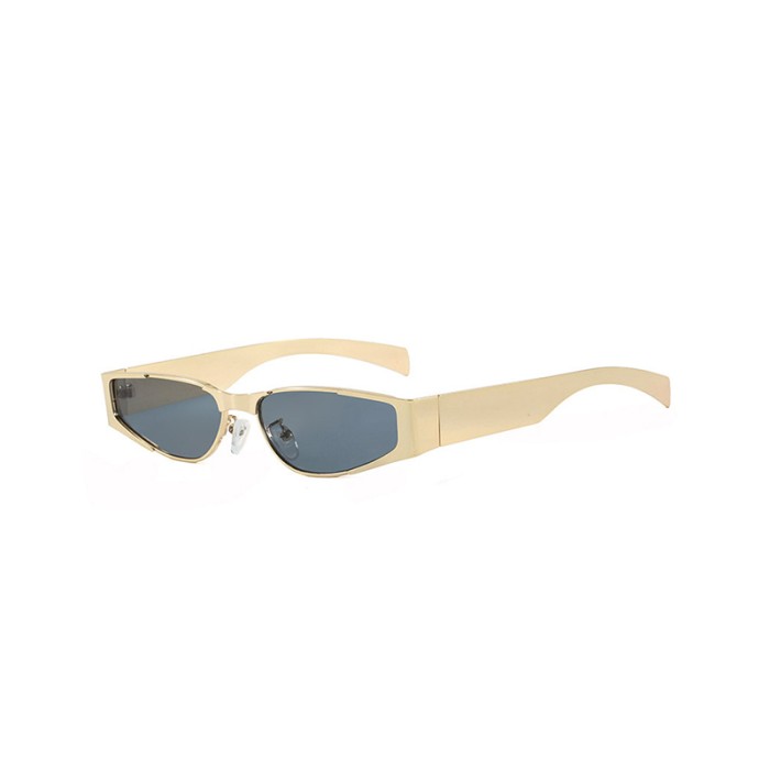 Ultra Narrow Frame Metal Punk Style Sunglasses