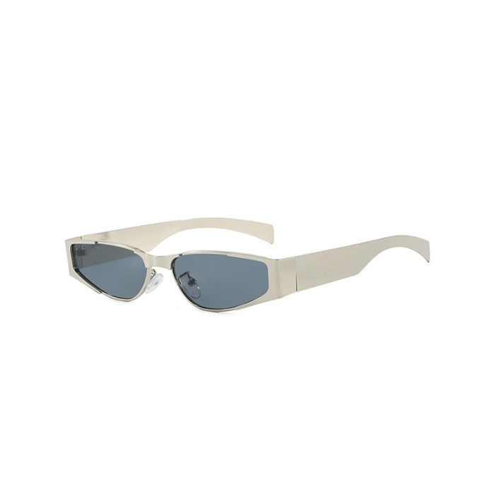 Ultra Narrow Frame Metal Punk Style Sunglasses