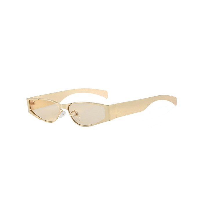 Ultra Narrow Frame Metal Punk Style Sunglasses