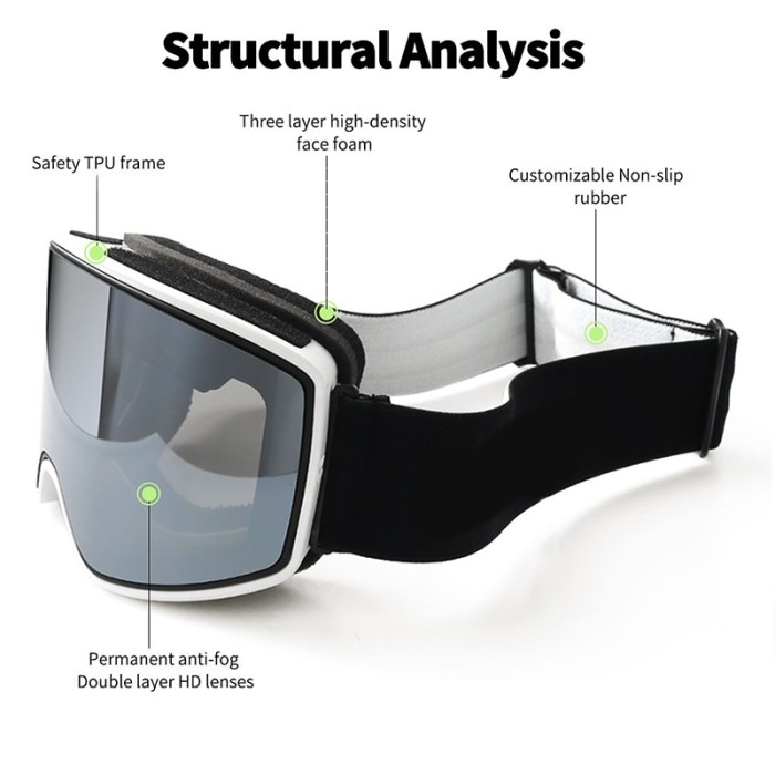Cylindrical Polarized Ski Goggles
