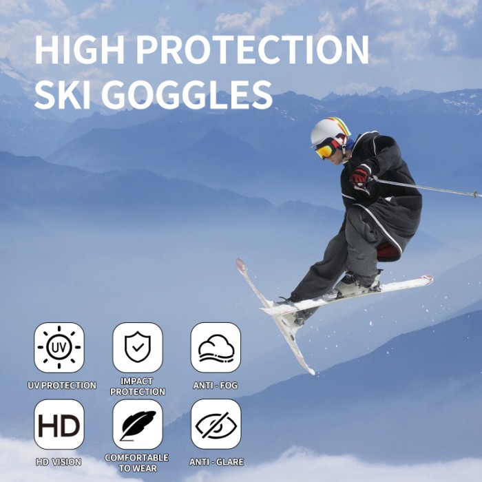 Anti-Fog Anti-Scratch UV400 Ski Goggles