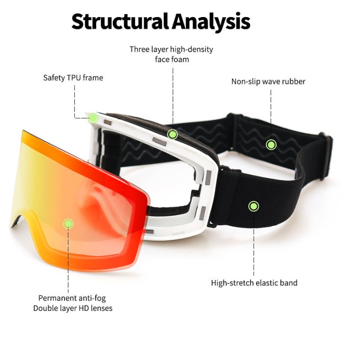 Children's Magnetic Lens Ski Goggles