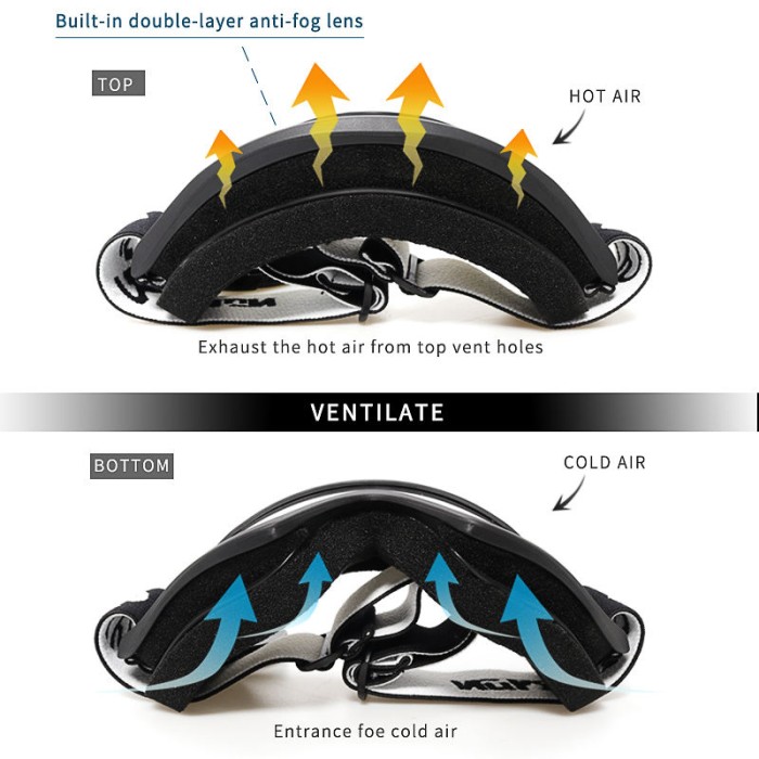 UV400 Protection Anti-Fog Ski Sports Goggles