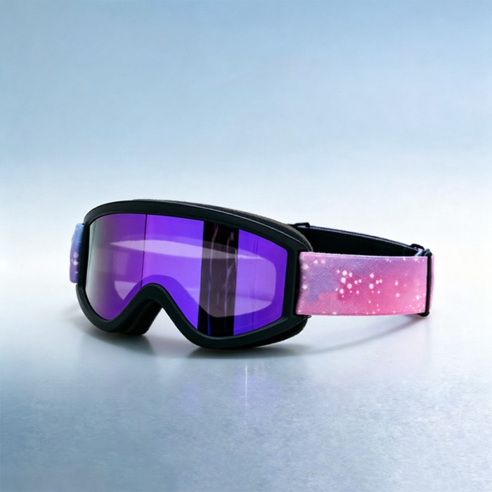 Printed Anti-Fog Children's Ski Goggles