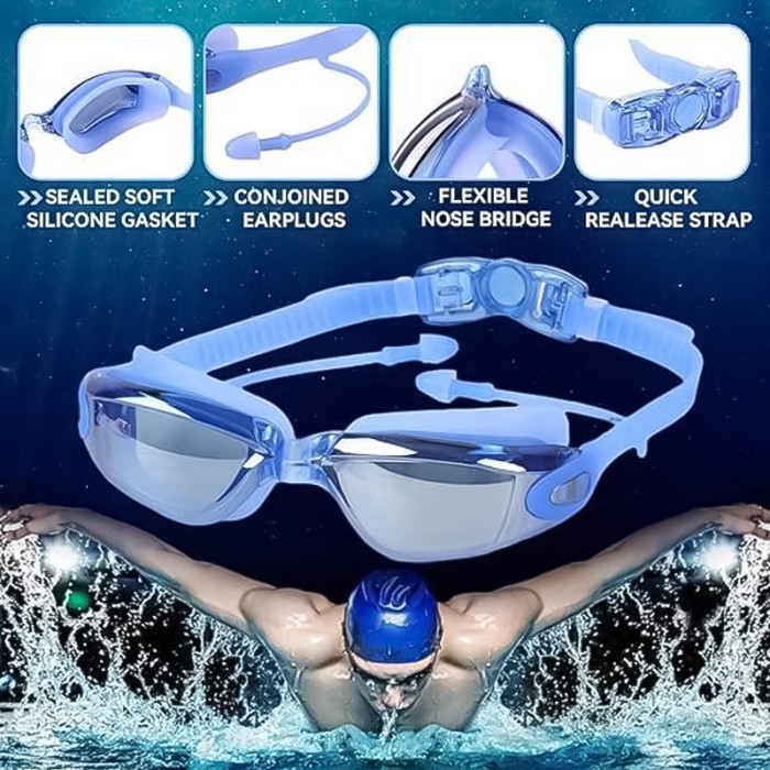Professional Anti-Fog Soft Silicone Competitive Swimming Goggles