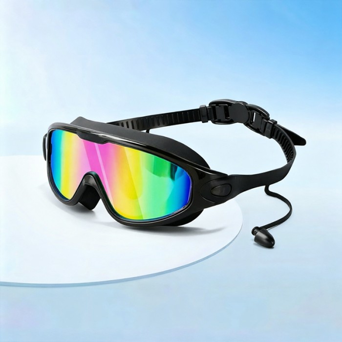 Professional Wide View Anti-Fog Swimming Goggles Set